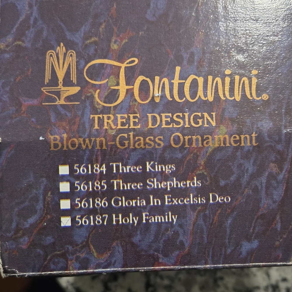 Fontanani Blown Glass Holy Family Ornament